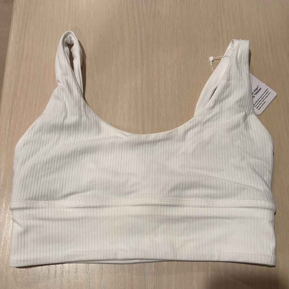 Lululemon Align Bra A/B Ribbed White NWT Size 4 - Picture 2 of 5